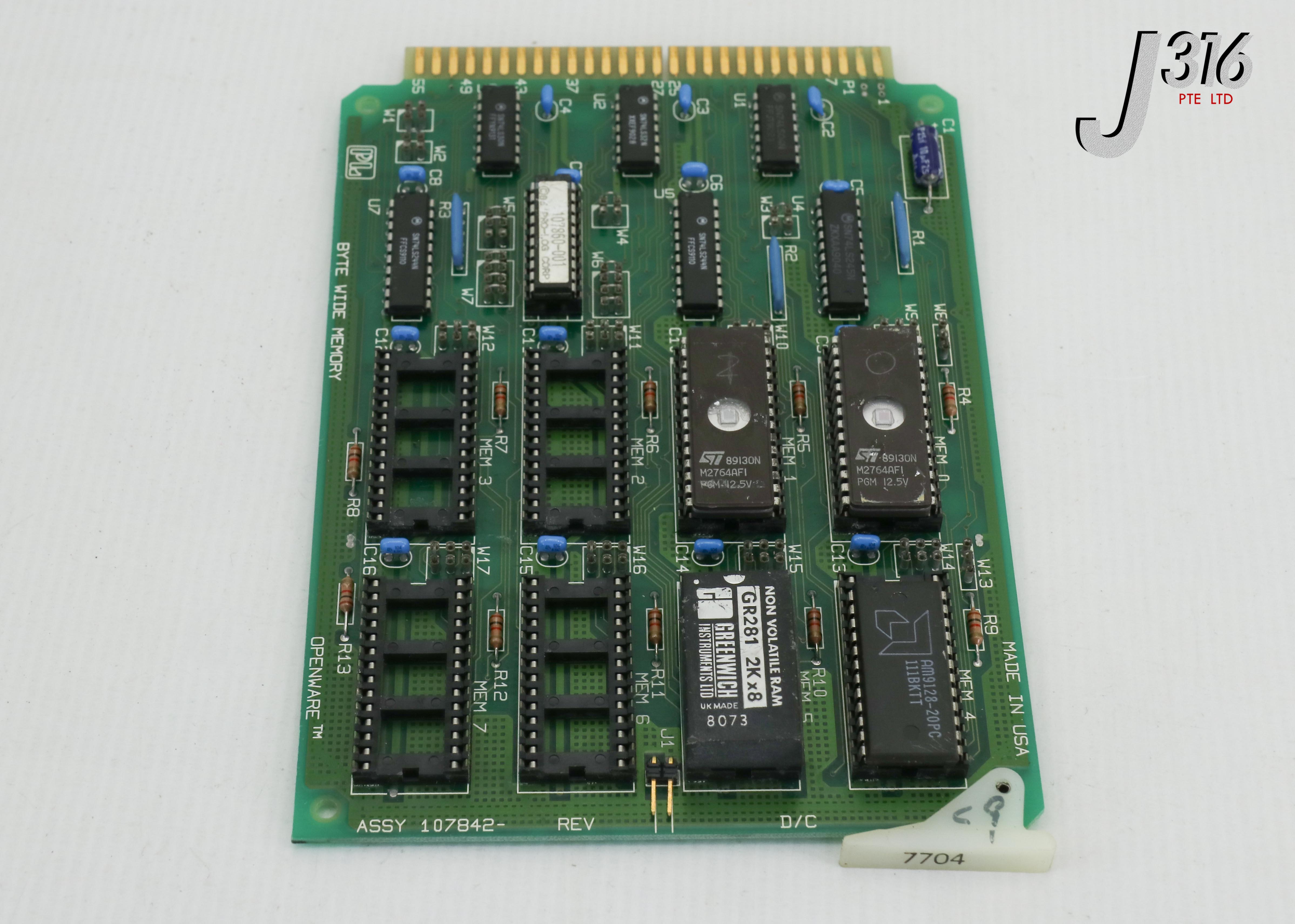 25059 PROLOG PCB, 7704 BYTE WIDE MEMORY, 107860-001 107842 | eBay